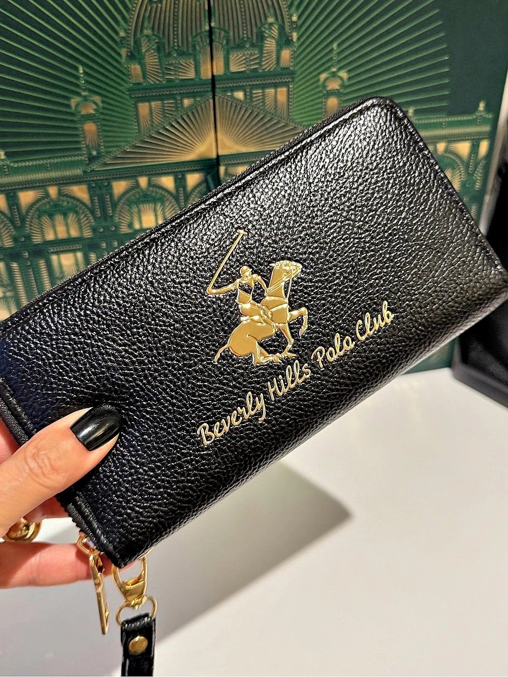 Beverly Hills Polo Club Wristlet Wallet Black